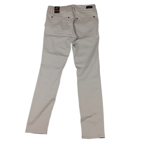 Almost Famous Jeans Womens 11 31X30 Beige Skinny Stretch Straight Leg Preppy - Picture 6 of 13